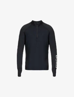 Bjorn Borg Logo-print Half-zip Fitted Recycled-polyester Jacket