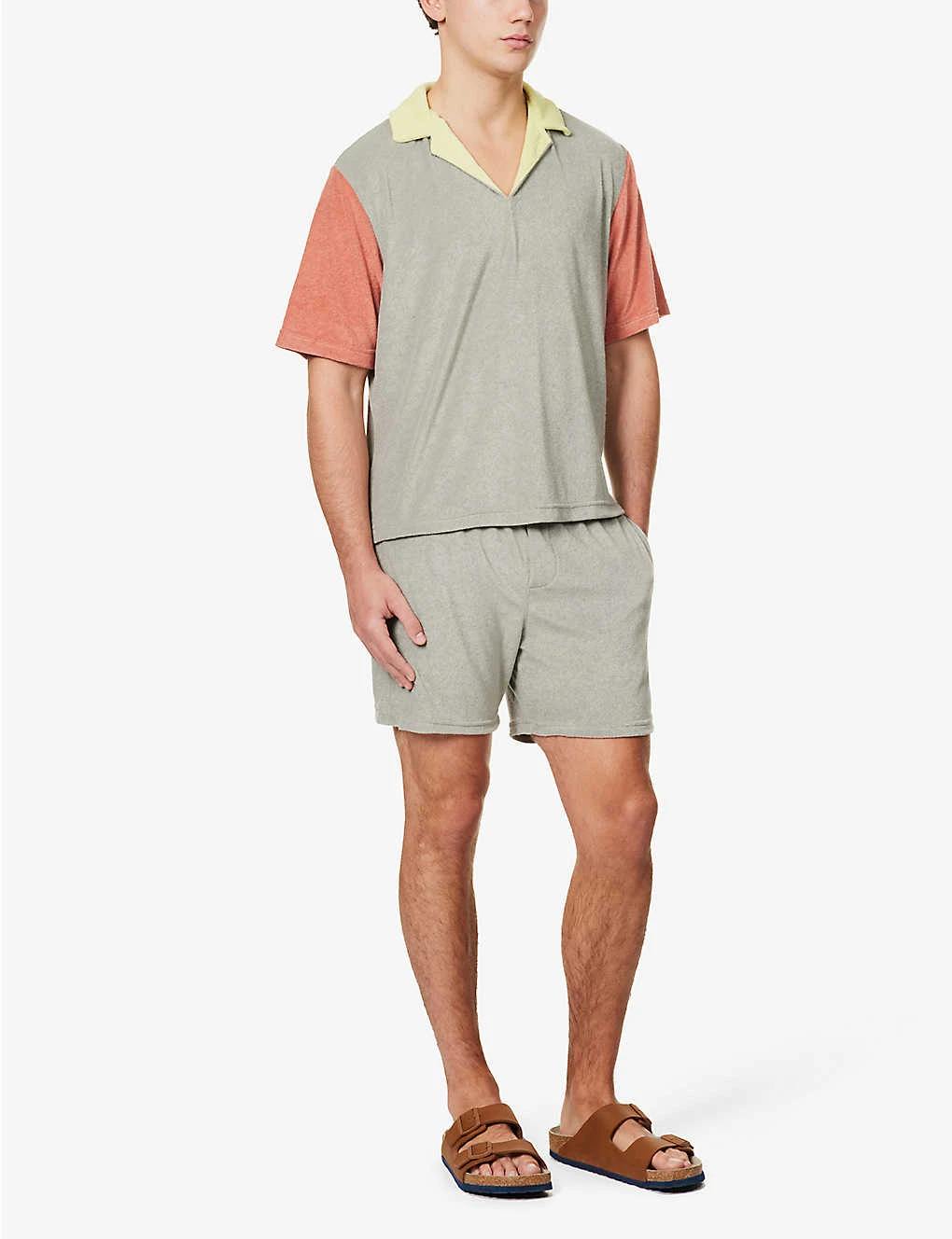 PAUL SMITH Colour-blocked Drawstring-waistband Towelling Shorts 2 PAUL SMITH Colour-blocked Drawstring-waistband Towelling Shorts - Image 2
