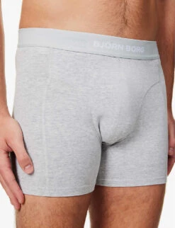 Bjorn Borg Pack Of Two Logo-print Organic Stretch-cotton Boxers -Outlet Daily Tops Store R04148056 MIX ALT04