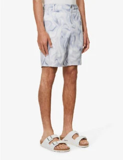 Paige Thompson Abstract-pattern Woven Shorts -Outlet Daily Tops Store R04148207 OCEANWAVEMULTI ALT02