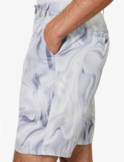 Paige Thompson Abstract-pattern Woven Shorts -Outlet Daily Tops Store R04148207 OCEANWAVEMULTI ALT04