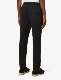 Paige Snider Elasticated-waistband Tapered-leg Regular-fit Stretch-woven Trousers 8 Paige Snider Elasticated-waistband Tapered-leg Regular-fit Stretch-woven Trousers -Outlet Daily Tops Store R04148217 BLACK ALT03