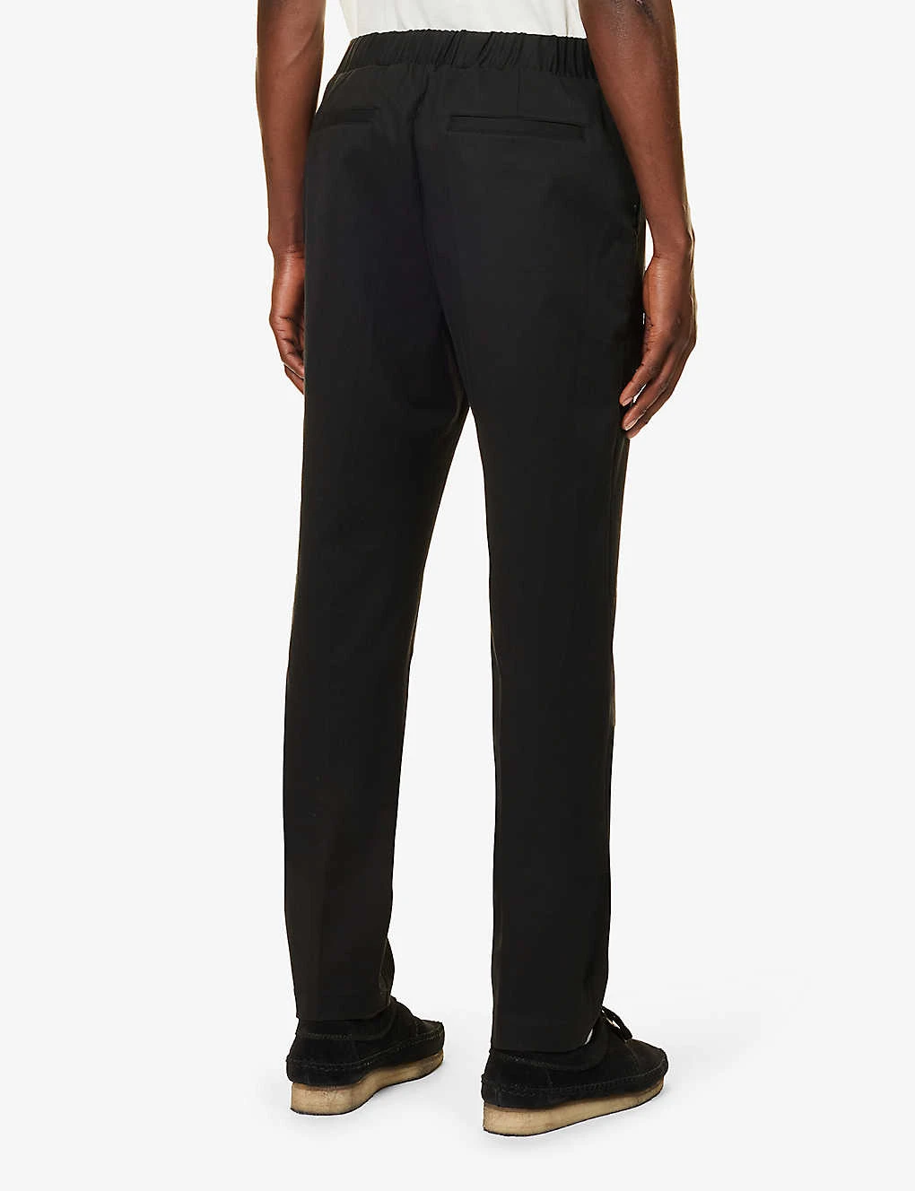 Paige Snider Elasticated-waistband Tapered-leg Regular-fit Stretch-woven Trousers 4 Paige Snider Elasticated-waistband Tapered-leg Regular-fit Stretch-woven Trousers - Image 4