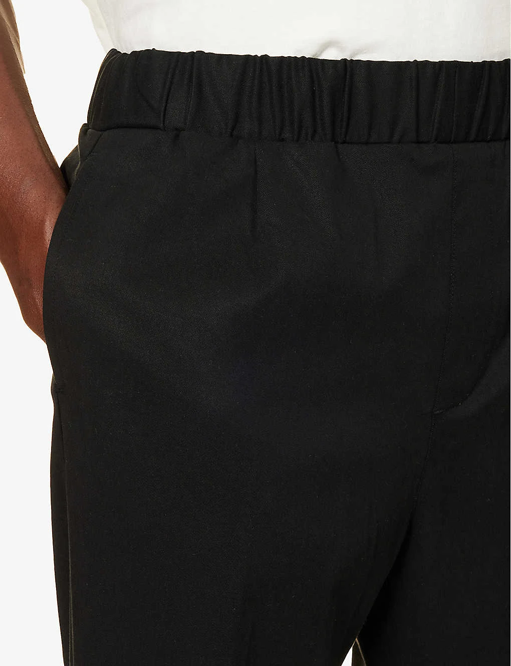 Paige Snider Elasticated-waistband Tapered-leg Regular-fit Stretch-woven Trousers 5 Paige Snider Elasticated-waistband Tapered-leg Regular-fit Stretch-woven Trousers - Image 5