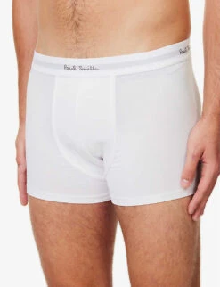 PAUL SMITH Pack Of Three Logo-waistband Organic Stretch-cotton Trunks -Outlet Daily Tops Store R04148421 MULTICOLOUR ALT03