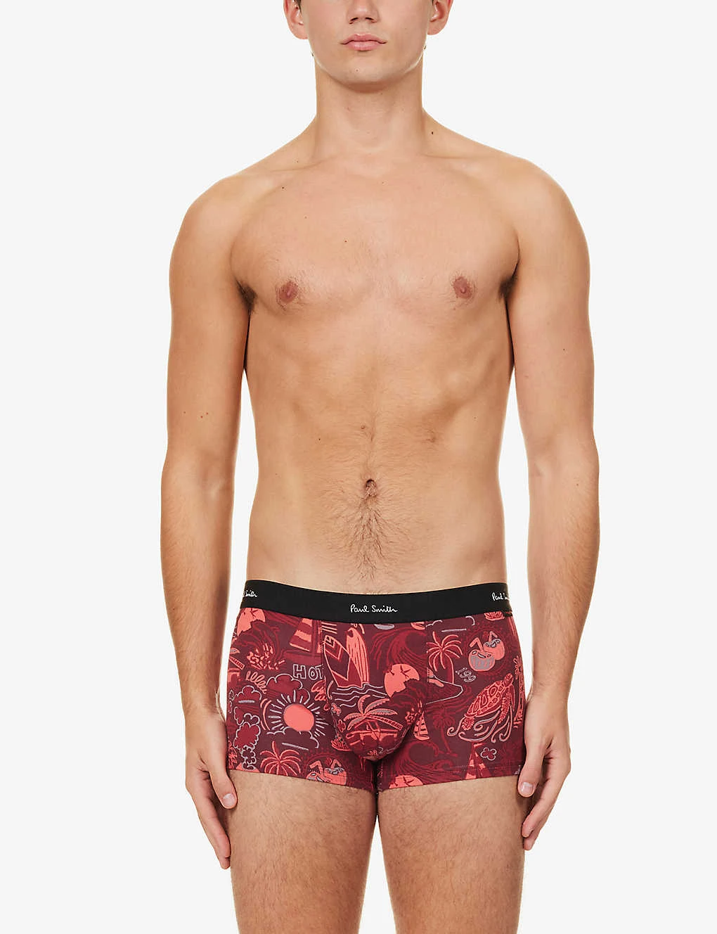 PAUL SMITH Graphic-print Mid-rise Organic Stretch-cotton Trunks 2 PAUL SMITH Graphic-print Mid-rise Organic Stretch-cotton Trunks - Image 2