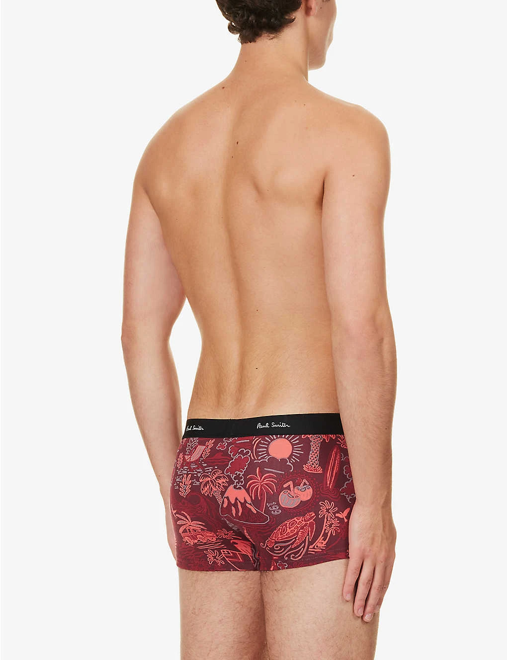 PAUL SMITH Graphic-print Mid-rise Organic Stretch-cotton Trunks 3 PAUL SMITH Graphic-print Mid-rise Organic Stretch-cotton Trunks - Image 3