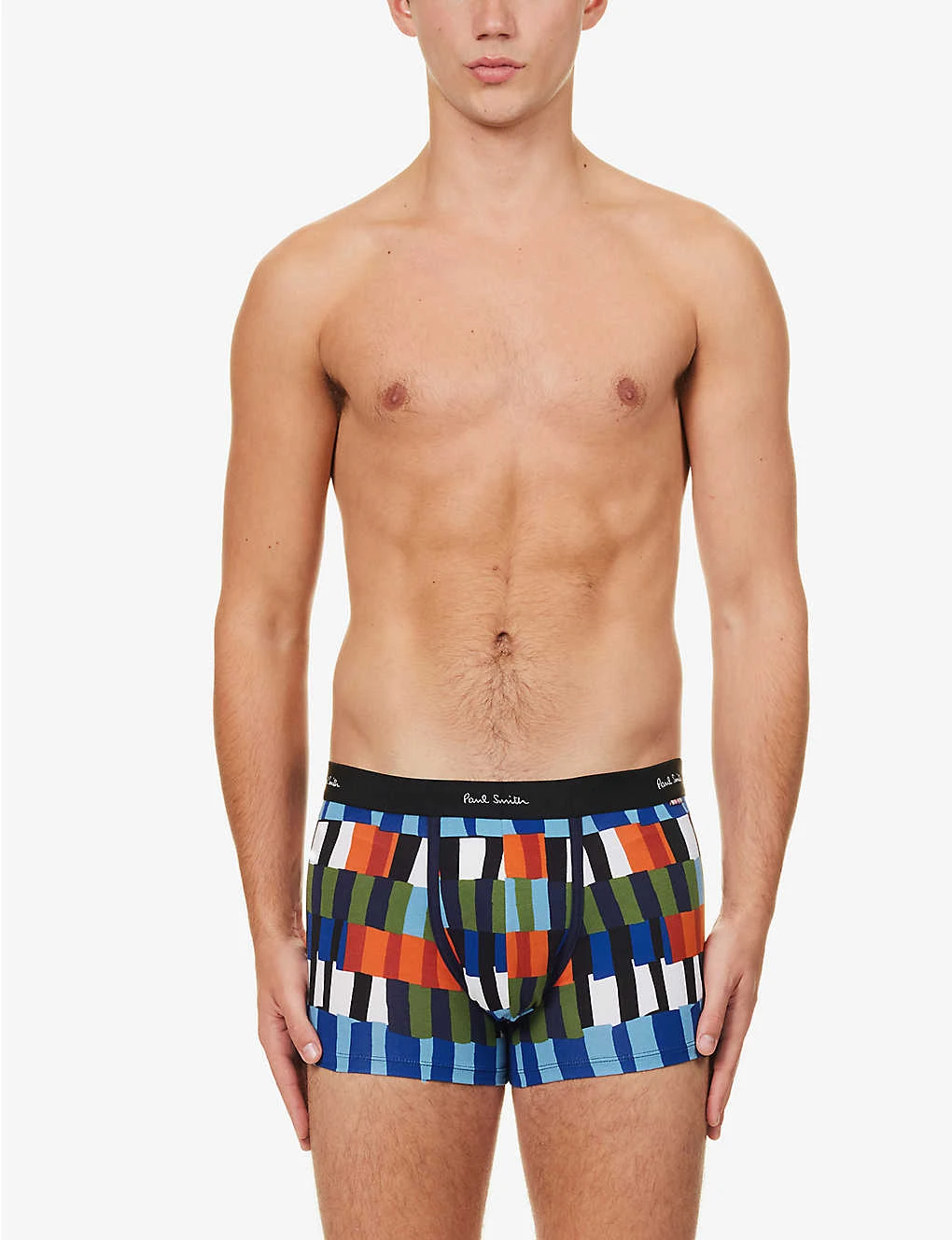 PAUL SMITH Checked Mid-rise Organic Stretch-cotton Trunks 2 PAUL SMITH Checked Mid-rise Organic Stretch-cotton Trunks - Image 2