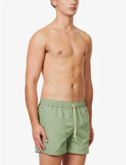 PAUL SMITH Happy Face Brand-embroidered Recycled-polyester Swim Shorts -Outlet Daily Tops Store R04148456 GREENS ALT02