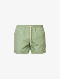 PAUL SMITH Happy Face Brand-embroidered Recycled-polyester Swim Shorts