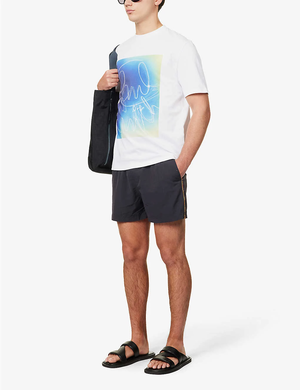 PAUL SMITH Striped-side Drawstring-waistband Recycled-polyamide Swim Shorts 2 PAUL SMITH Striped-side Drawstring-waistband Recycled-polyamide Swim Shorts - Image 2