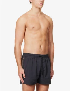 PAUL SMITH Striped-side Drawstring-waistband Recycled-polyamide Swim Shorts 7 PAUL SMITH Striped-side Drawstring-waistband Recycled-polyamide Swim Shorts -Outlet Daily Tops Store R04148457 BLACKS ALT02