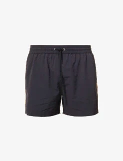 PAUL SMITH Striped-side Drawstring-waistband Recycled-polyamide Swim Shorts