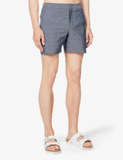 ORLEBAR BROWN Bulldog Geometric-print Regular-fit Woven Swim Shorts 7 ORLEBAR BROWN Bulldog Geometric-print Regular-fit Woven Swim Shorts -Outlet Daily Tops Store R04150079 HONEYCOMB ALT02