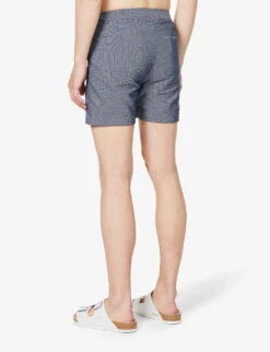 ORLEBAR BROWN Bulldog Geometric-print Regular-fit Woven Swim Shorts 8 ORLEBAR BROWN Bulldog Geometric-print Regular-fit Woven Swim Shorts -Outlet Daily Tops Store R04150079 HONEYCOMB ALT03