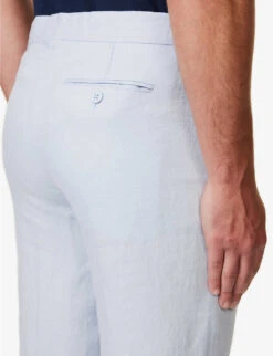 ORLEBAR BROWN Griffon Brand-patch Regular-fit Tapered-leg Linen Trousers -Outlet Daily Tops Store R04150094 LIGHTISLANDSKY ALT05