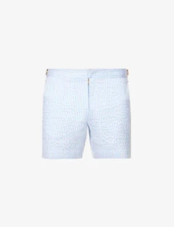 ORLEBAR BROWN Bulldog Stripe-print Regular-fit Woven Swim Shorts