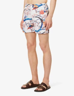 ORLEBAR BROWN Bulldog Floral-print Swim Shorts -Outlet Daily Tops Store R04150135 WHITESAND ALT02