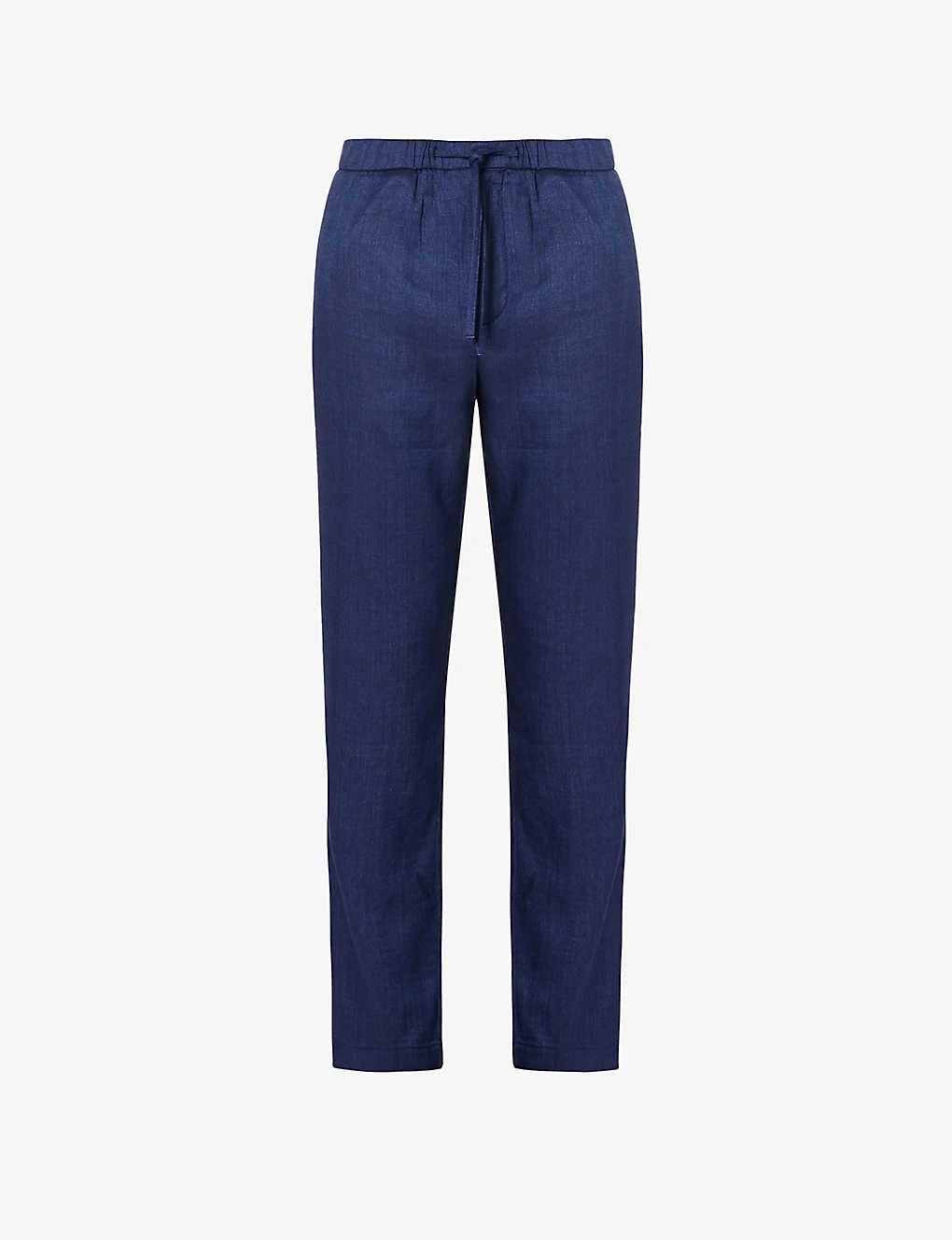 Oscar Elasticated-waist Regular-fit Straight-leg Linen And Cotton-blend Trousers 1 Oscar Elasticated-waist Regular-fit Straight-leg Linen And Cotton-blend Trousers