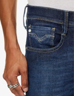 Replay Anbass 360 Denim-blend Shorts 11 Replay Anbass 360 Denim-blend Shorts -Outlet Daily Tops Store R04151305 DARKBLUE ALT04