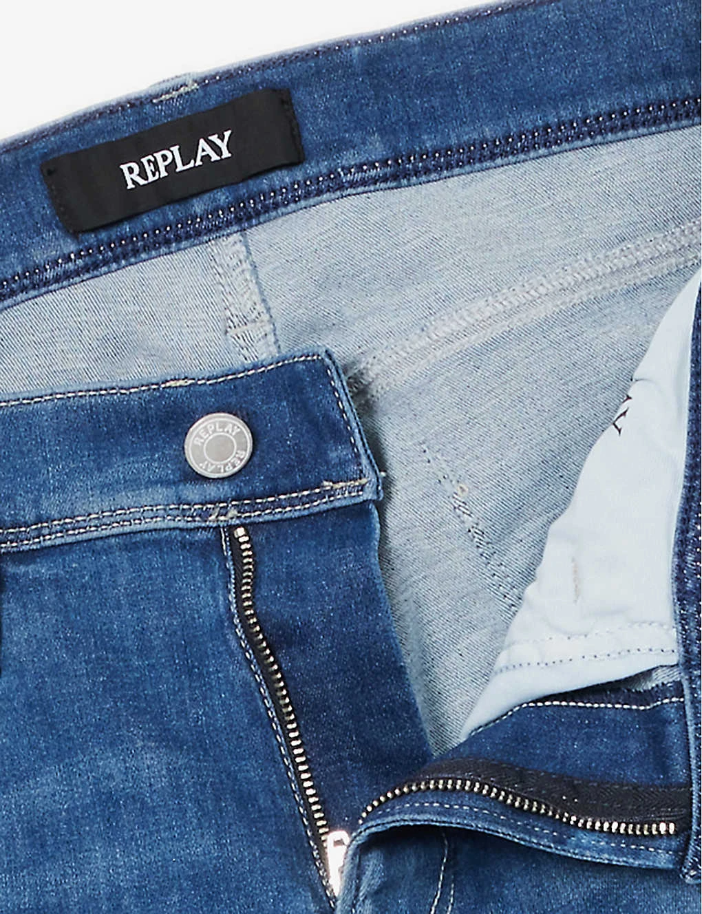 Replay Anbass 360 Logo-embellished Denim-blend Shorts 7 Replay Anbass 360 Logo-embellished Denim-blend Shorts - Image 7