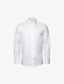 ETON Cutaway-collar Slim-fit Cotton-twill Shirt