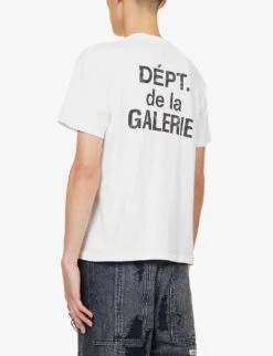 French Branded-print Cotton-jersey T-shirt -Outlet Daily Tops Store R04152178 WHITE ALT03