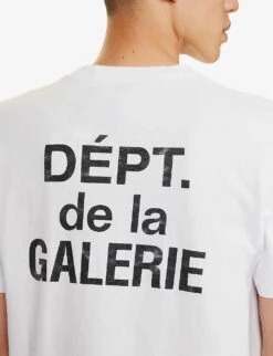 French Branded-print Cotton-jersey T-shirt -Outlet Daily Tops Store R04152178 WHITE ALT04