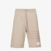 Four-bar Brand-patch Relaxed-fit Cotton-jersey Shorts