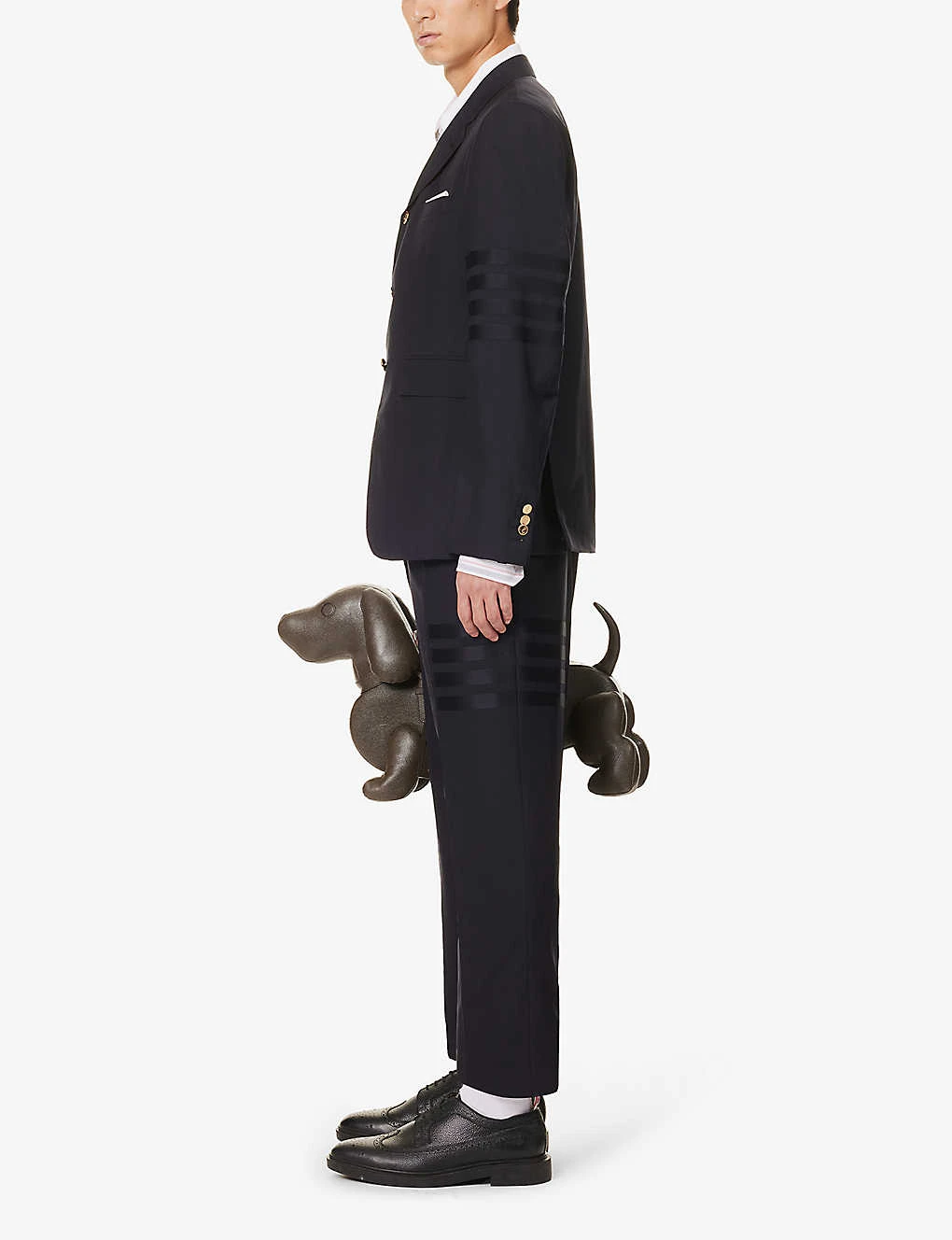 Brand-embellished Slip-pocket Straight-leg Regular-fit Wool Trousers 2 Brand-embellished Slip-pocket Straight-leg Regular-fit Wool Trousers - Image 2