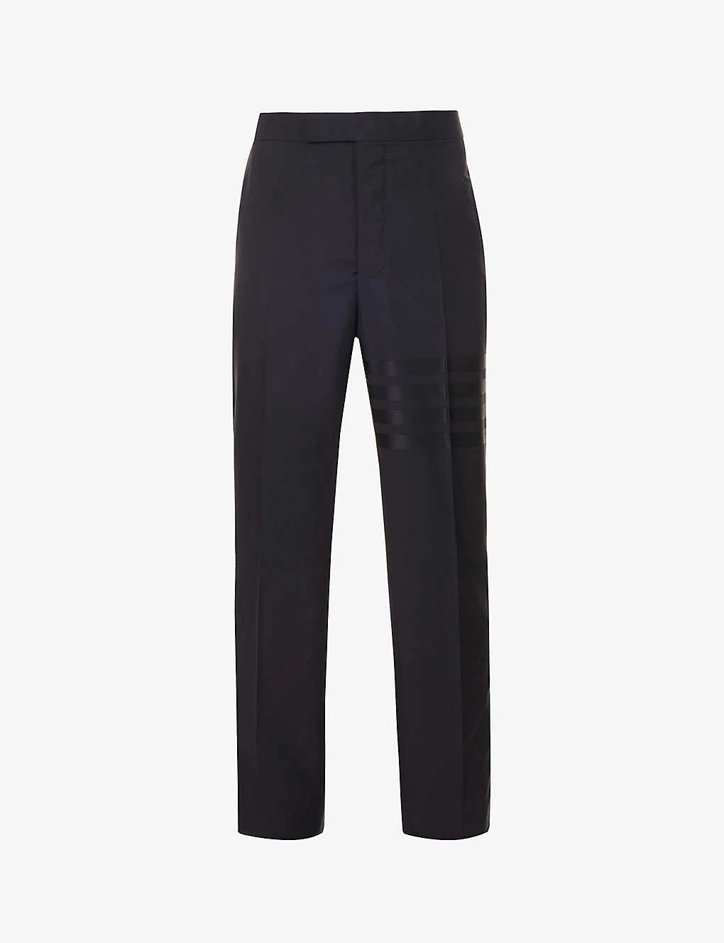 Brand-embellished Slip-pocket Straight-leg Regular-fit Wool Trousers 1 Brand-embellished Slip-pocket Straight-leg Regular-fit Wool Trousers