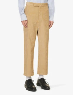 Straight-leg Regular-fit Cotton-corduroy Trousers -Outlet Daily Tops Store R04152293 KHAKI ALT02