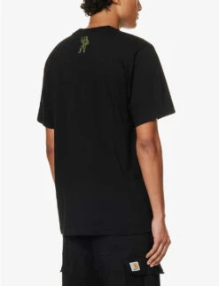 Billionaire Boys Club Gator Brand-patch Cotton-jersey T-shirt -Outlet Daily Tops Store R04153435 BLACK ALT03