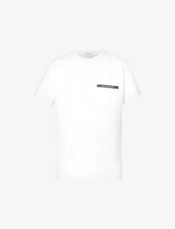 Alexander McQueen Logo-embellished Chest-pocket Regular-fit Cotton-jersey T-shirt