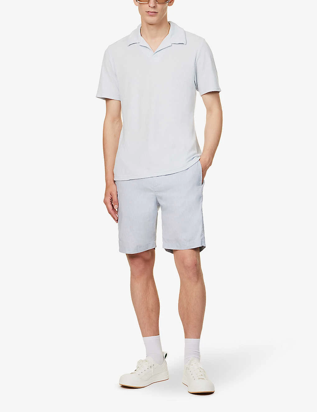 Drawstring Mid-rise Linen And Cotton-blend Shorts 2 Drawstring Mid-rise Linen And Cotton-blend Shorts - Image 2