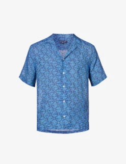 Roberto Graphic-print Linen Shirt