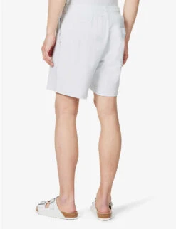 Augusto Terry-textured Cotton-blend Shorts -Outlet Daily Tops Store R04153585 HALOGENGREY ALT03