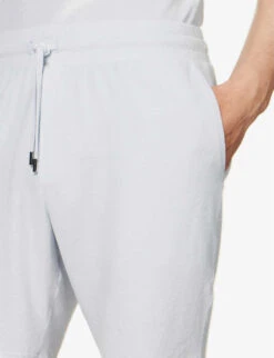 Augusto Terry-textured Cotton-blend Shorts -Outlet Daily Tops Store R04153585 HALOGENGREY ALT04