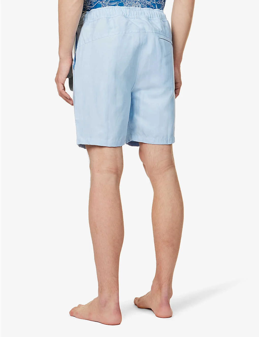 Sydney Drawstring Mid-rise Linen Shorts 4 Sydney Drawstring Mid-rise Linen Shorts - Image 4