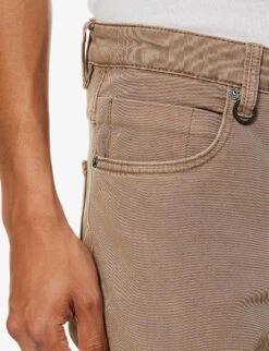 NEUW Lou Regular-fit Slim-leg Stretch-cotton Trousers -Outlet Daily Tops Store R04156902 CLAY ALT04