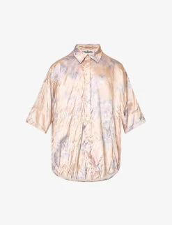 Acne Studios Setar Crinkled Oversized Stretch-satin Shirt
