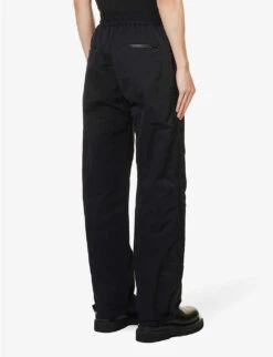 Bottega Veneta Tech Contrast-trim Straight-leg Relaxed-fit Shell Trousers -Outlet Daily Tops Store R04157972 BLACKPACIFIC ALT03