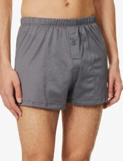 HANRO Buttoned Cotton Boxer Briefs 7 HANRO Buttoned Cotton Boxer Briefs -Outlet Daily Tops Store R04160668 MERCURY ALT03
