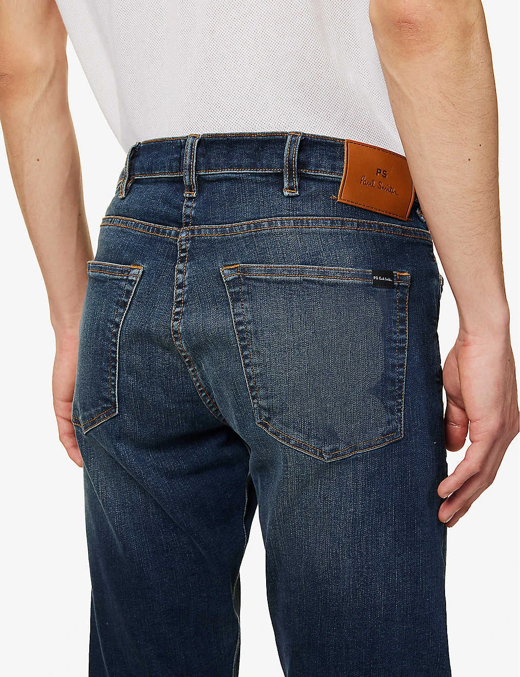 Branded-hardware Faded-wash Regular Fit Recycled-polyester And Organic Denim-blend Jeans 6 Branded-hardware Faded-wash Regular Fit Recycled-polyester And Organic Denim-blend Jeans - Image 6