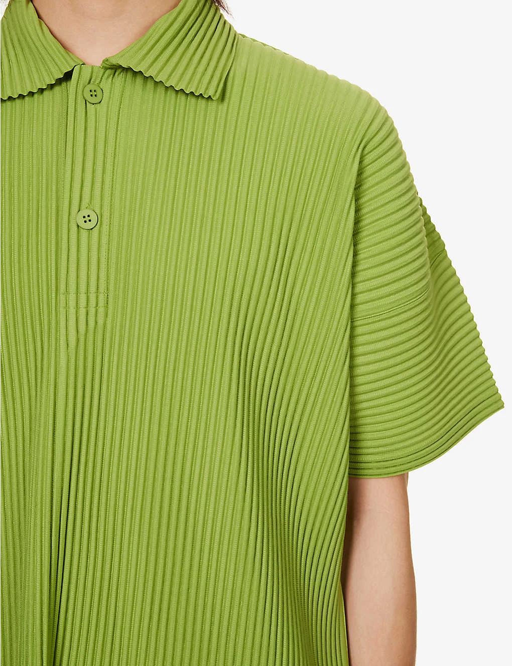 Pleated Relaxed-fit Knitted Polo Shirt 5 Pleated Relaxed-fit Knitted Polo Shirt - Image 5