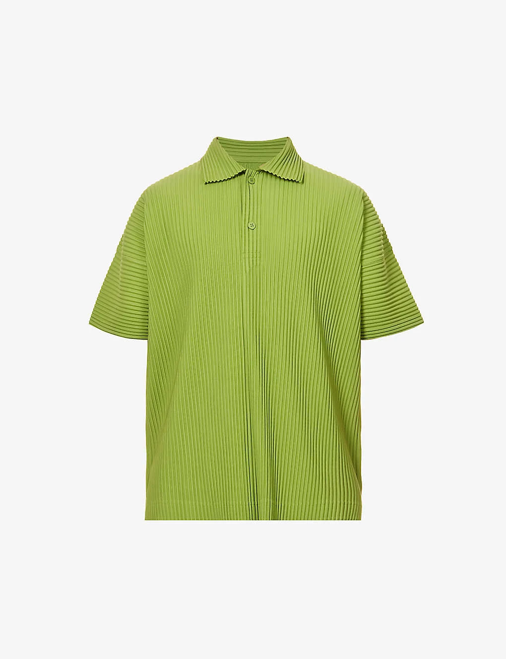 Pleated Relaxed-fit Knitted Polo Shirt 1 Pleated Relaxed-fit Knitted Polo Shirt