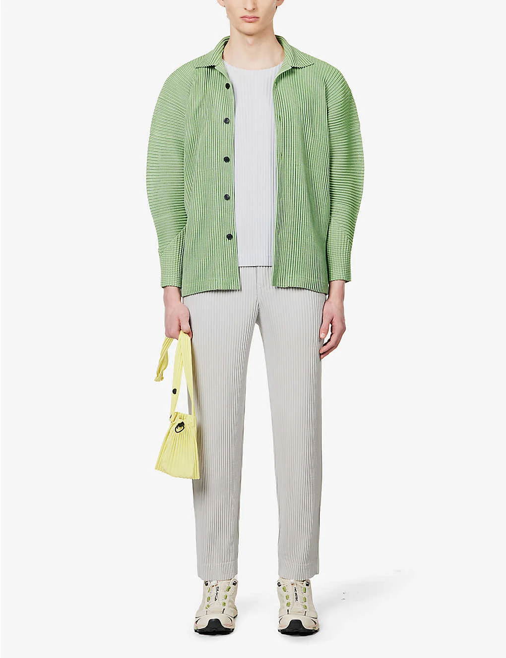 Basics Pleated Straight-leg Regular-fit Knitted Trousers 2 Basics Pleated Straight-leg Regular-fit Knitted Trousers - Image 2