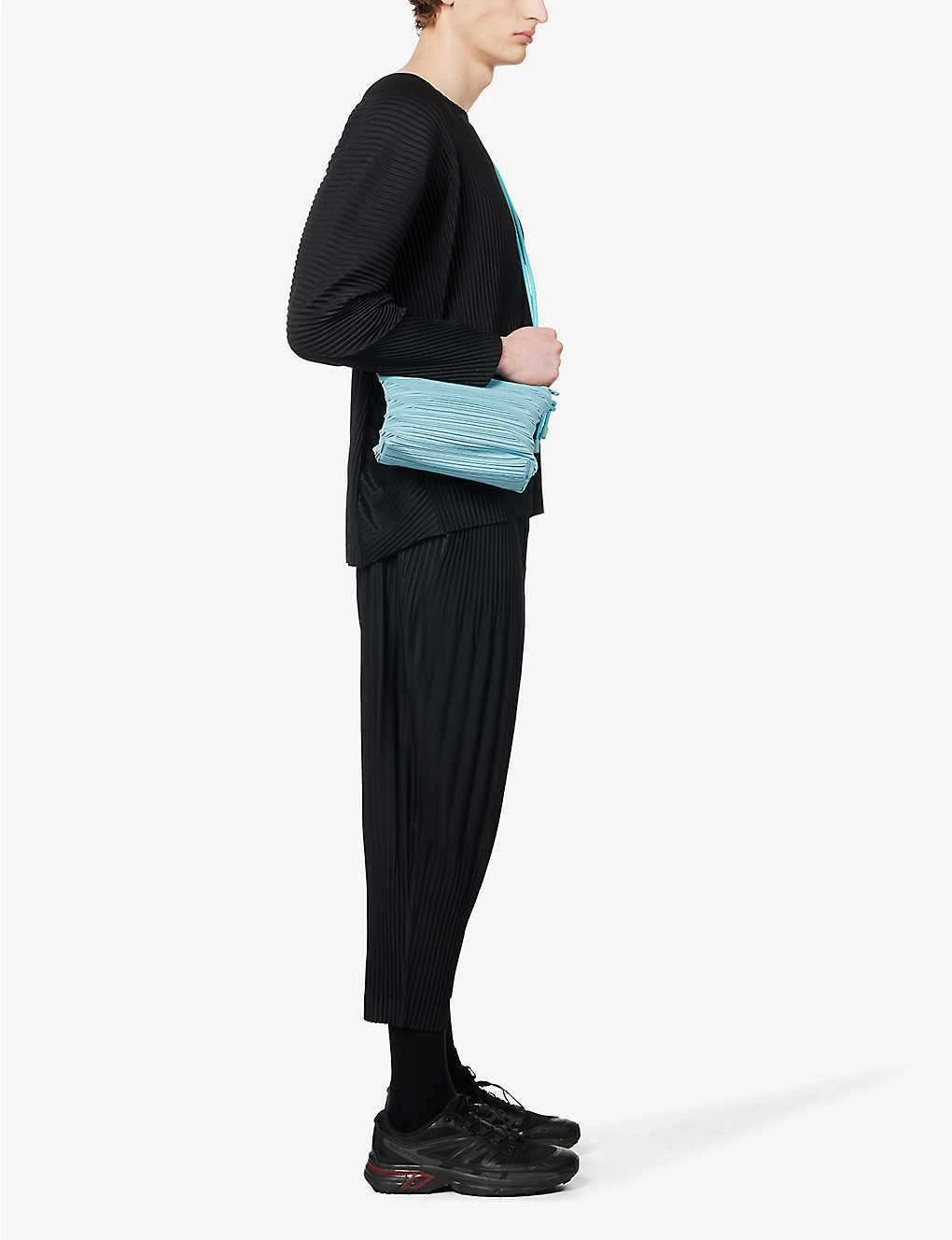 Dropped-crotch Pleated Relaxed-fit Knitted Trousers 2 Dropped-crotch Pleated Relaxed-fit Knitted Trousers - Image 2