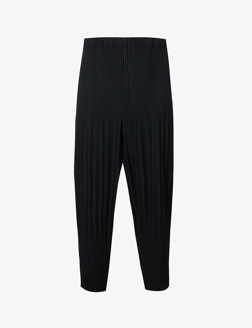 Dropped-crotch Pleated Relaxed-fit Knitted Trousers 1 Dropped-crotch Pleated Relaxed-fit Knitted Trousers