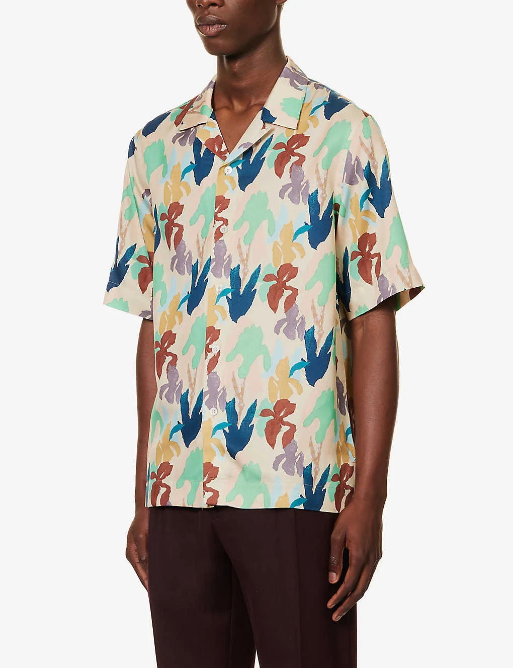 PAUL SMITH Graphic-print Camp-collar Regular-fit Woven Shirt 3 PAUL SMITH Graphic-print Camp-collar Regular-fit Woven Shirt - Image 3